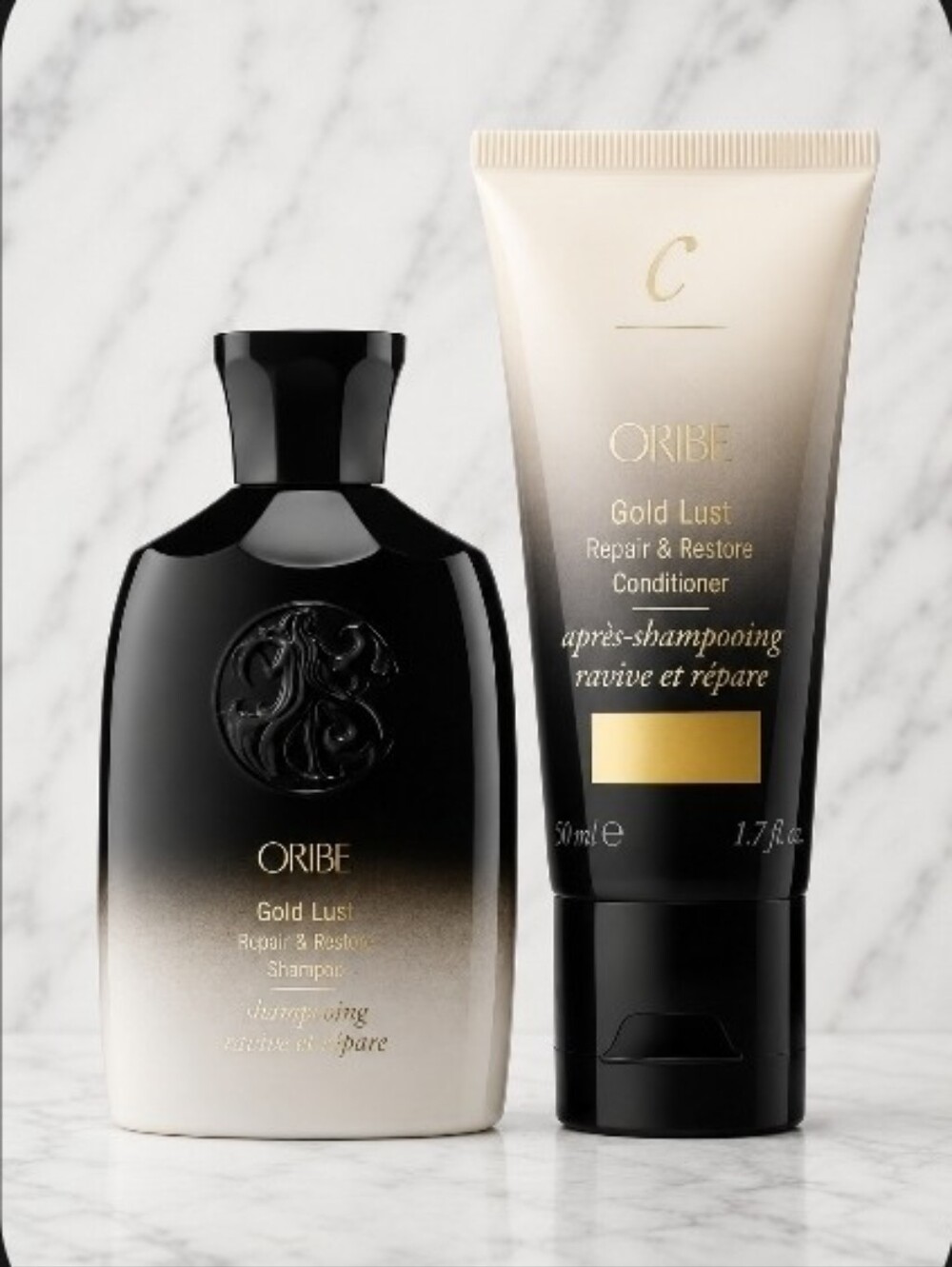 Oribe Gold Lust Repair & Restore Shampoo 2.5 oz + Conditioner 1.7 oz NEW!